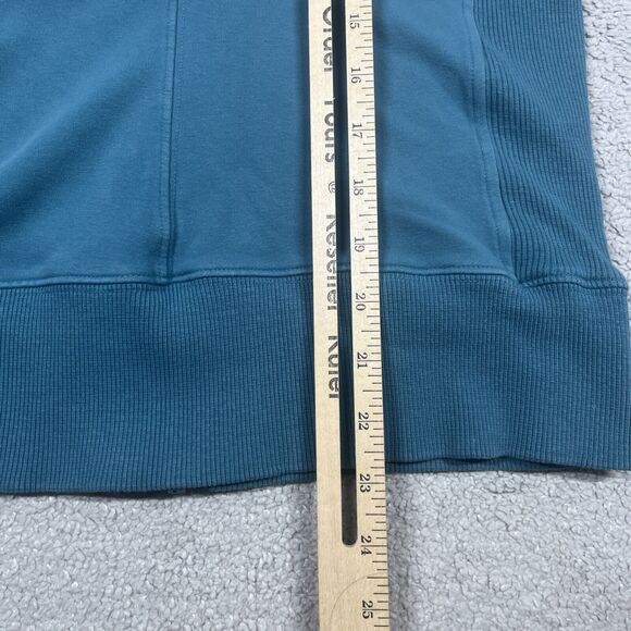 American Giant Sweatshirt Womens Small Full Zip Up Teal Soft Stretch Pockets - Picture 10 of 14